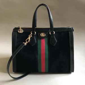 Gucci GG Ophidia Medium Tote Top Handle in Black